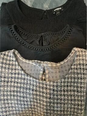 3 Lots Of Sz. M short Sleeves Express, Ann Taylor, Unbranded.